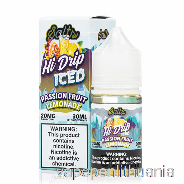 Pasiflorų Limonado Ledas - Hi-drip Druskos - 30ml 20mg Vape Skysčio